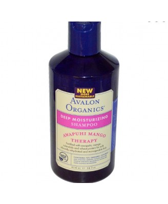 Avalon Organics, Deep Moisturizing Shampoo, Awapuhi Mango Therapy, 14 fl oz (414 ml)