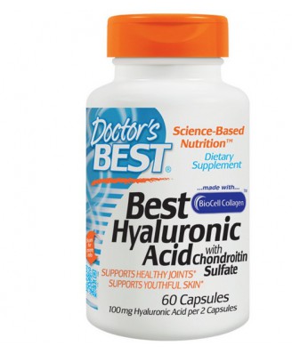 Doctor's Best, Best Hyaluronic Acid, with Chondroitin Sulfate, 60 Capsules