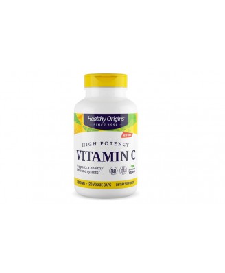 Vitamin C 1000 mg (Non-GMO L-Ascorbic Acid) 120 Vcaps - Healthy Origins