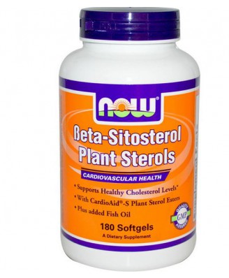 Beta-Sitosterol Plant Sterols (180 Softgels) - Now Foods