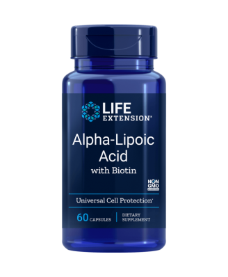 Super Ácido Alfa-Lipoico Con Biotina - 250 Mg 60 Cápsulas - Life Extension