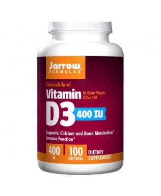 Jarrow Formulas, Vitamin D3, Cholecalciferol, 400 IU, 100 Softgels