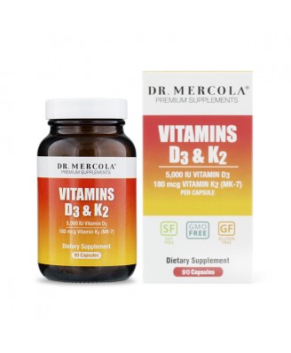 Vitamins D3 & K2 90 Capsules - Dr Mercola