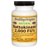 Nattokinase 2000 FU's - 100 mg (60 Vegetarian Capsules) - Healthy Origins