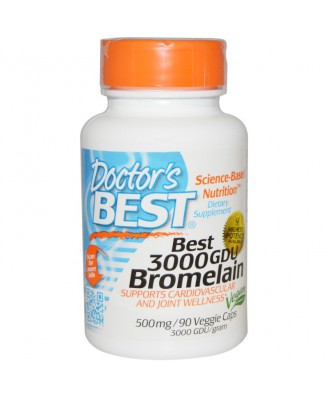 Best 3000 GDU Bromelain 500 mg (90 Veggie Caps) - Doctor's Best