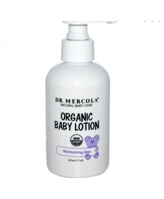 Dr. Mercola - Loción de bebé orgánico hidratante Aloe, 6 onzas (177 ml)
