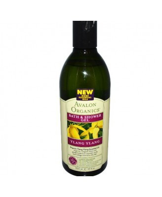 Avalon Organics, baño y Gel de ducha, Ylang Ylang, 12 onzas (355 ml)