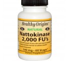 Healthy Origins, Nattokinase, 2,000 FU's (100 mg), 60 Vcaps