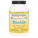 Healthy Origins, Biotin, High Potency, 5,000 mcg, 150 Vcaps
