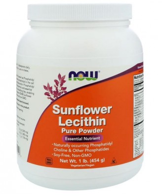 Sunflower Lecithin Pure Powder (454 gram) - Now Foods