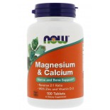 Magnesium en Calcium 2:1 (100 tabs) - NOW Foods