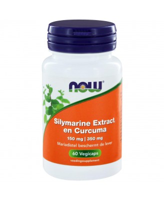 Silymarine Extract 150 mg en Curcuma 350 mg (60 vegicaps) - NOW Foods