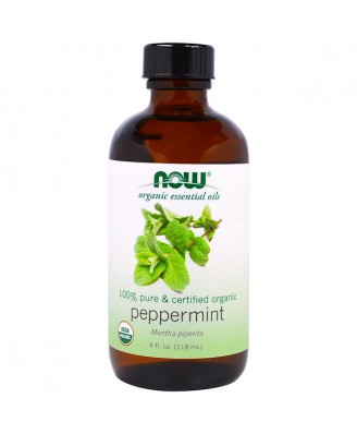 Organic Essential Oils- Peppermint (118 ml) - Now Foods