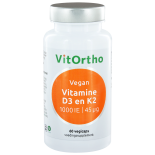 Vitamine D3 1000 IE en K2 45 µg Vegan 60 vegicaps - VitOrtho