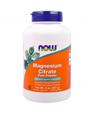 Magnesium Citrate Pure Powder (227 gram) - Now Foods