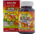 Vitamin D3, Natural Black Cherry Flavor, 500 IU (90 Animals) - Nature's Plus