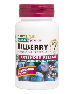 Herbal Actives - Bilberry Extended Release 100 mg (30 Tablets) - Nature's Plus